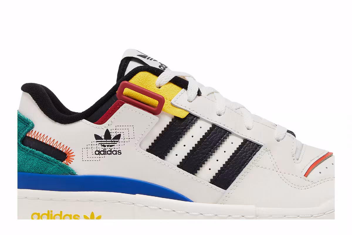 adidas Forum Exhibit Low White Multi, view 3
