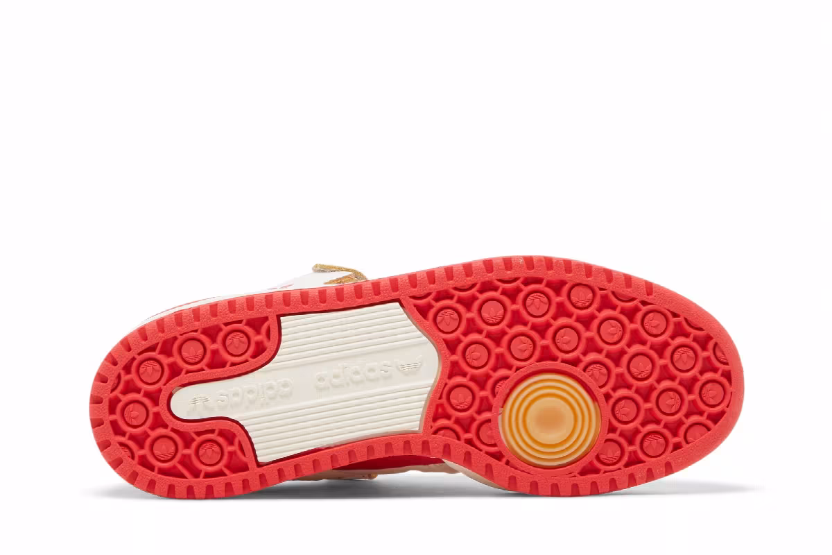 adidas Women's Forum 84 Low Off White Vivid Red, view 5