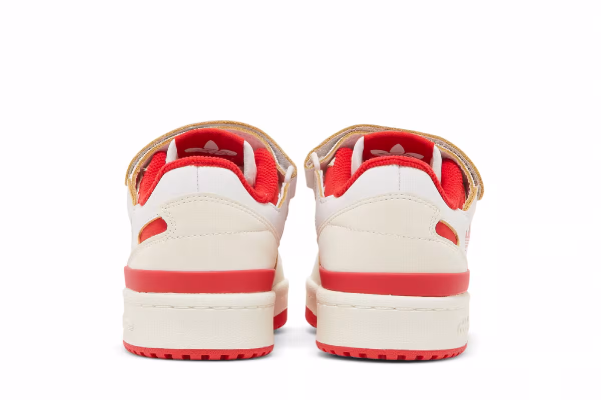 adidas Women's Forum 84 Low Off White Vivid Red, view 7