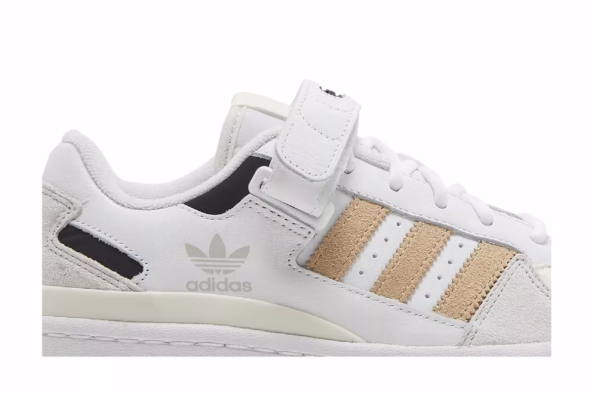 adidas Women's Forum Low White Magic Beige, view 3