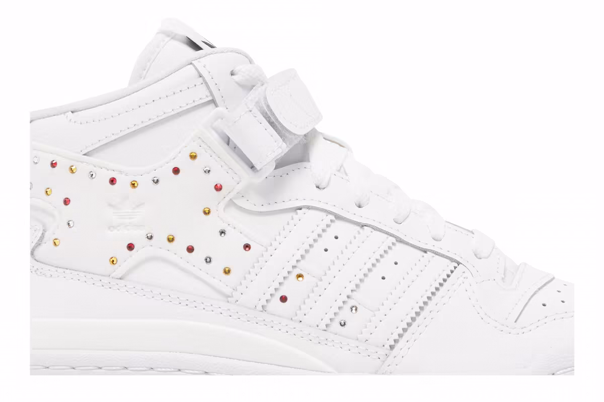 Swarovski x adidas Women's Forum Mid White Black, view 3