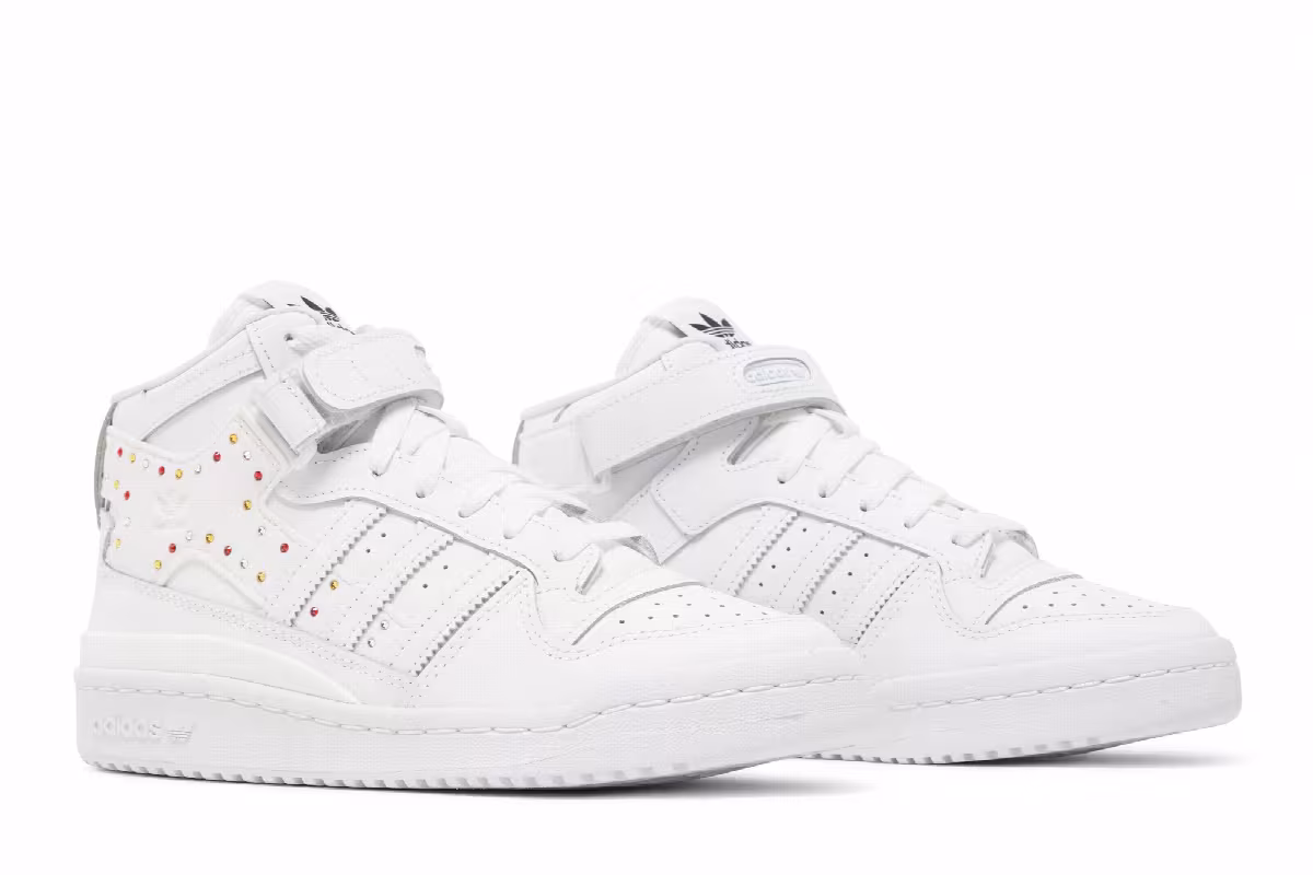 Swarovski x adidas Women's Forum Mid White Black, view 9