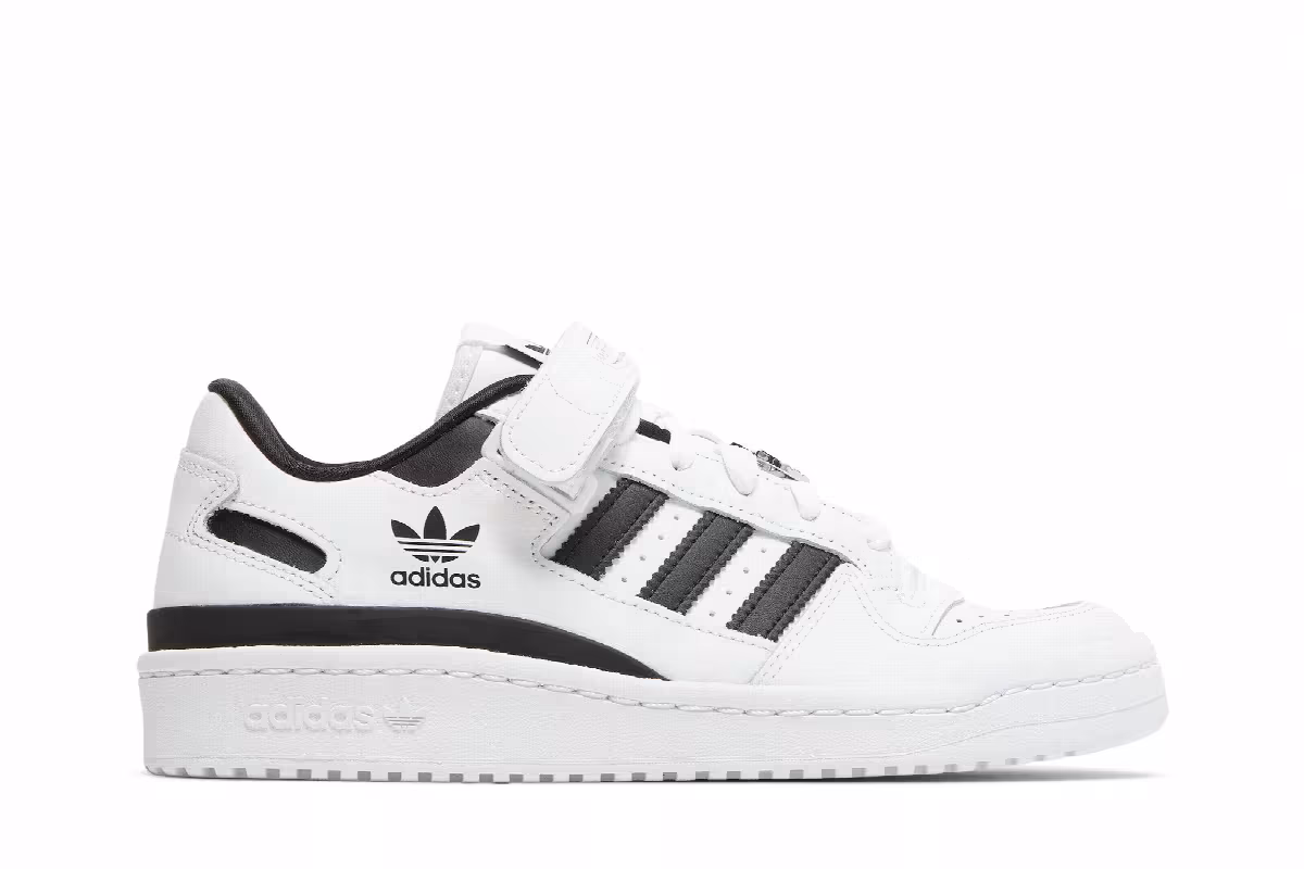 adidas Women's Forum Low White Black, view 2