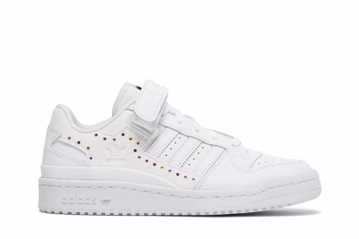 Swarovski x adidas Women's Forum Low White Black, view 2