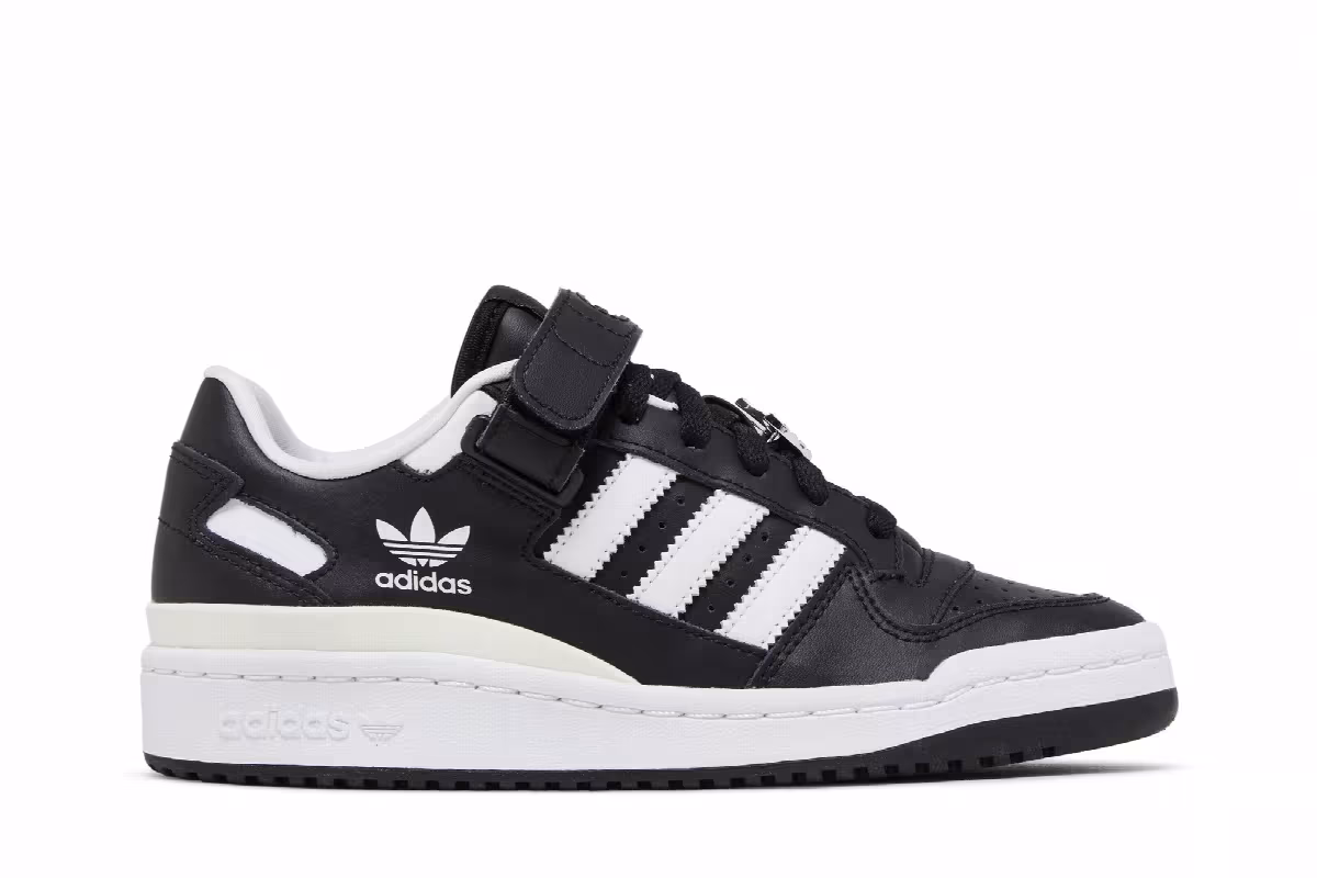 Adidas Women's Forum Low Black White, view 2