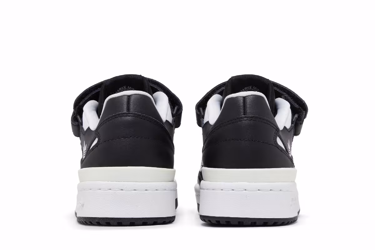 Adidas Women's Forum Low Black White, view 7