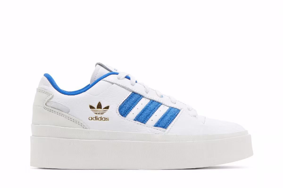 adidas Women's Forum Bonega White Royal Blue, view 2