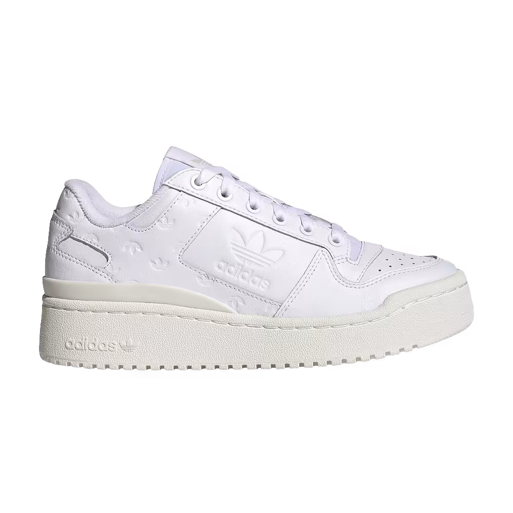 Adidas Women's Forum Bold Allover Debossed Trefoils - White