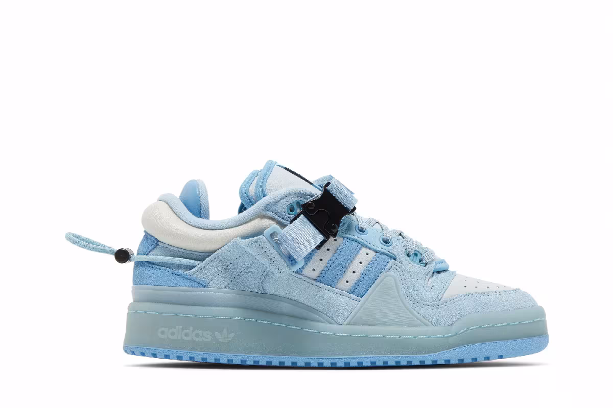 Bad Bunny x adidas Forum Buckle Low Big Kid Blue Tint, view 2