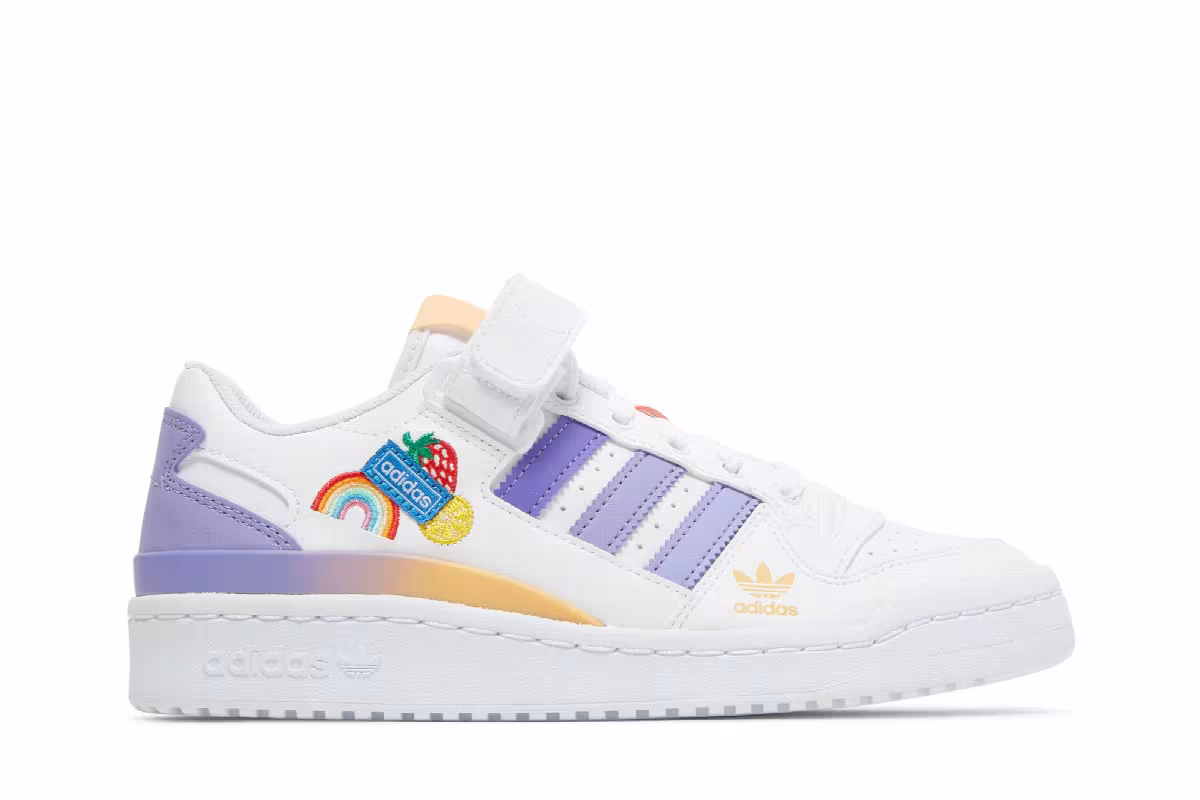 Adidas Forum Low J White Light Purple, view 2