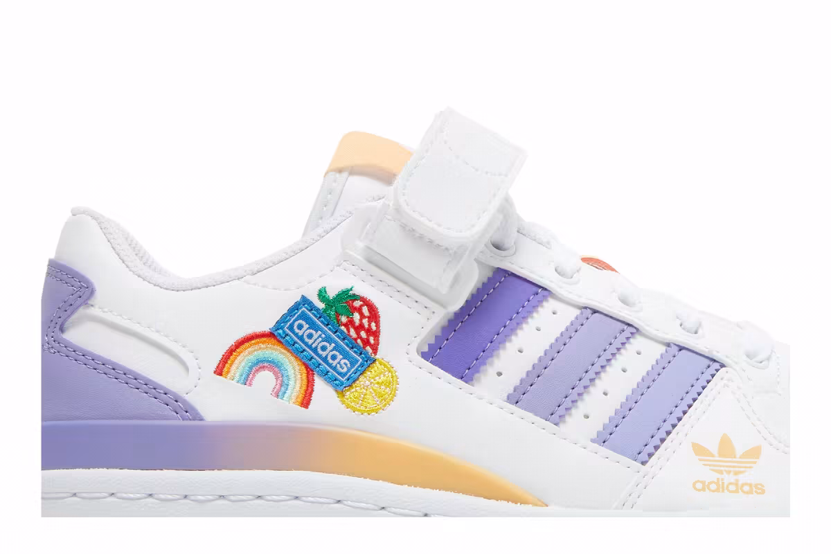 Adidas Forum Low J White Light Purple, view 3