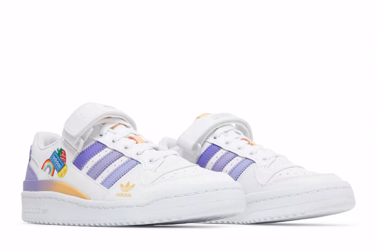 Adidas Forum Low J White Light Purple, view 9