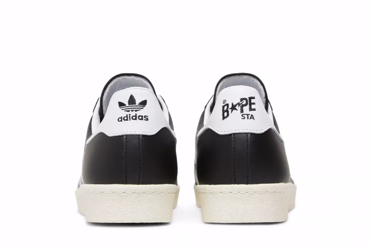 BAPE x adidas Superstar Black, view 7
