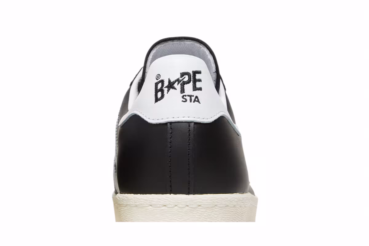BAPE x adidas Superstar Black, view 8