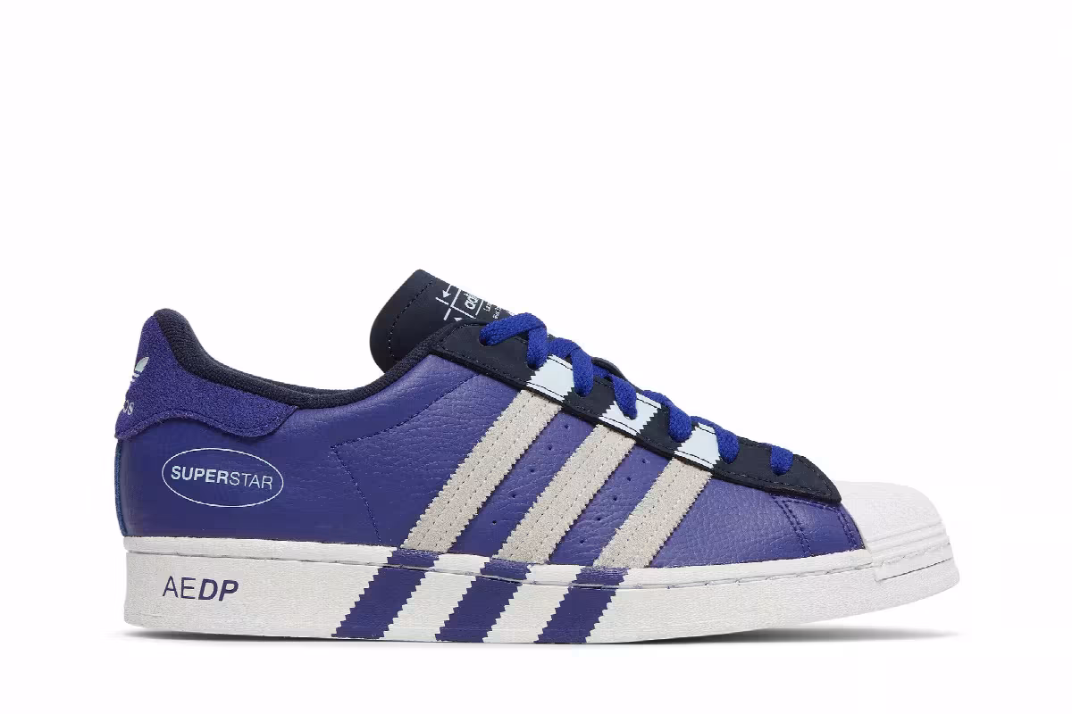 Adidas Superstar Extended Midfoot Stripes - Legacy Indigo, view 2