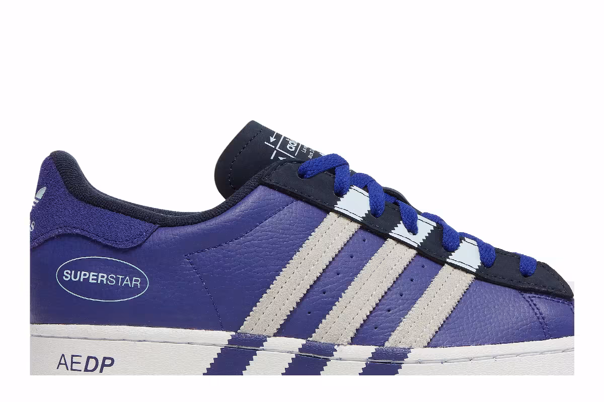 Adidas Superstar Extended Midfoot Stripes - Legacy Indigo, view 3
