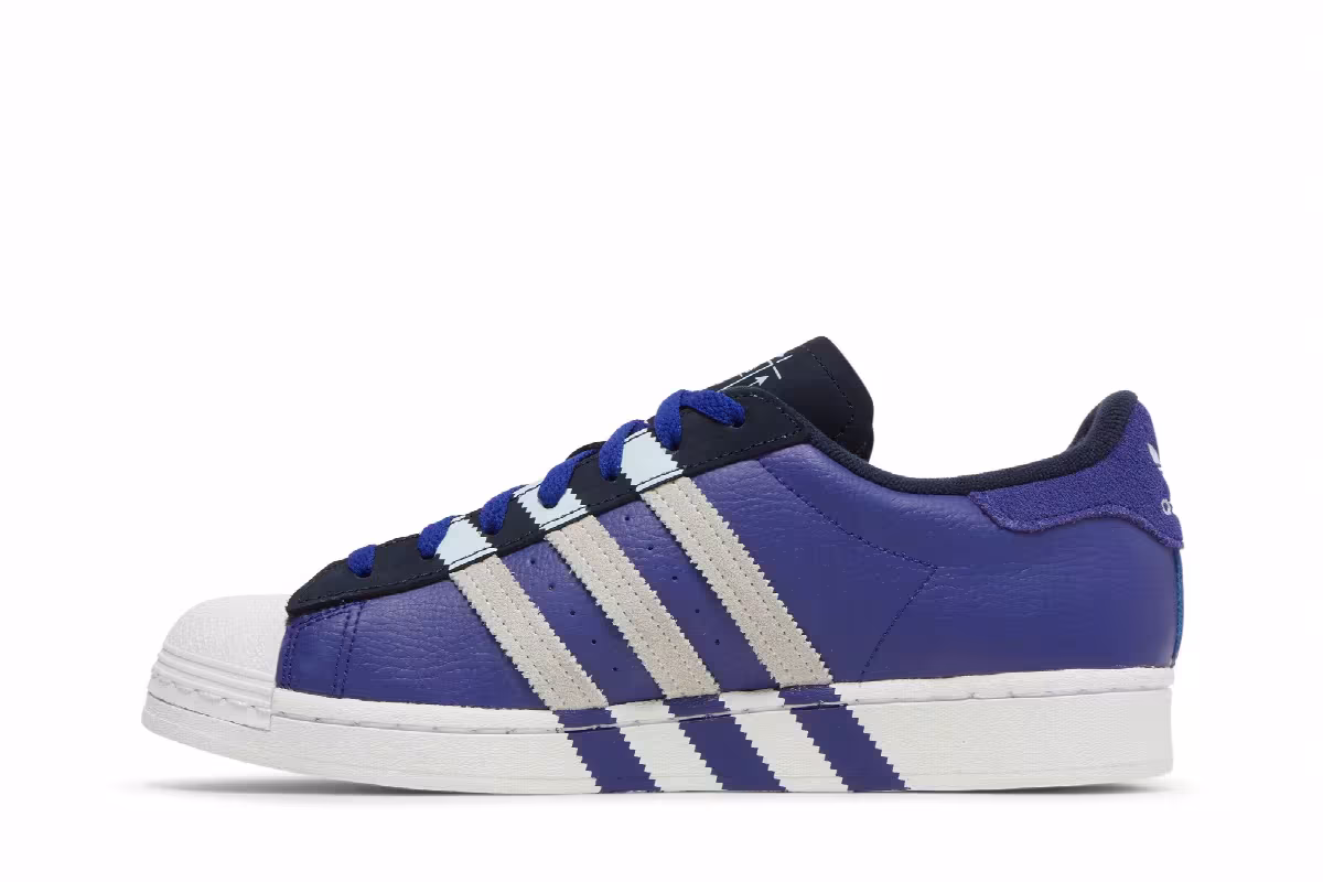 Adidas Superstar Extended Midfoot Stripes - Legacy Indigo, view 4