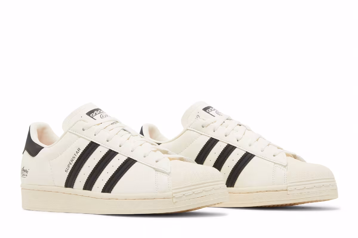 André Saraiva x adidas Superstar Chalk White Black, view 9
