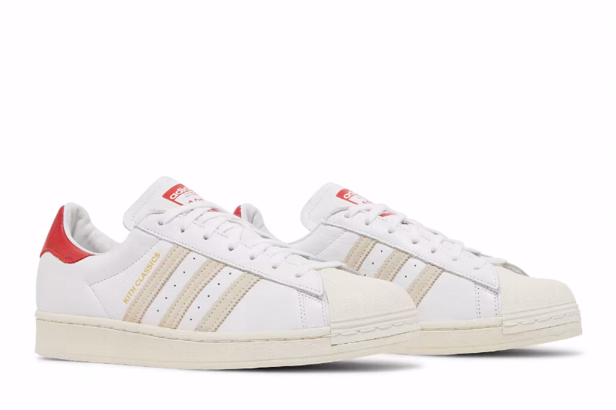 Kith x adidas Superstar Classics Program - White Red, view 9