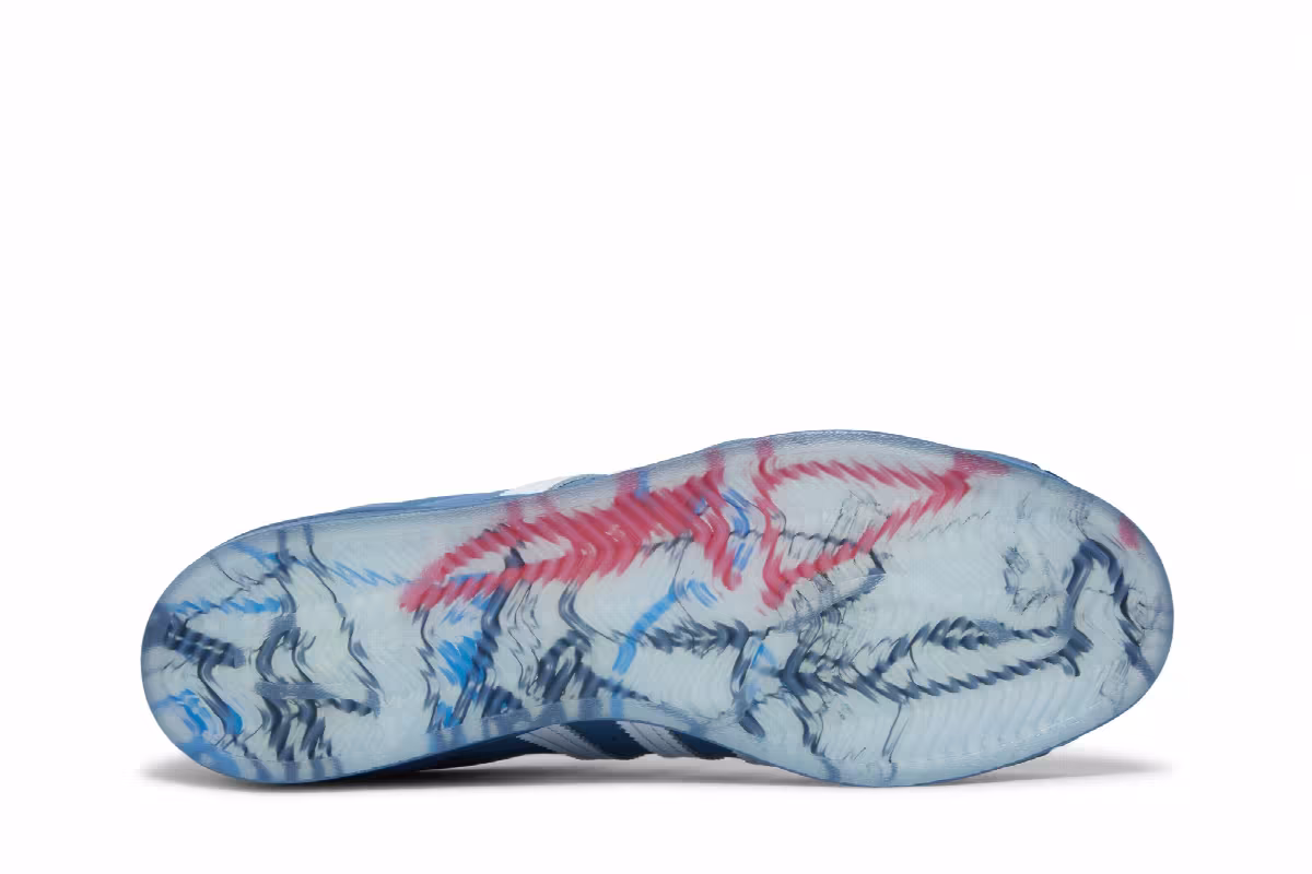 Daiki Tsuneta x atmos x adidas Superstar Altered Blue, view 5