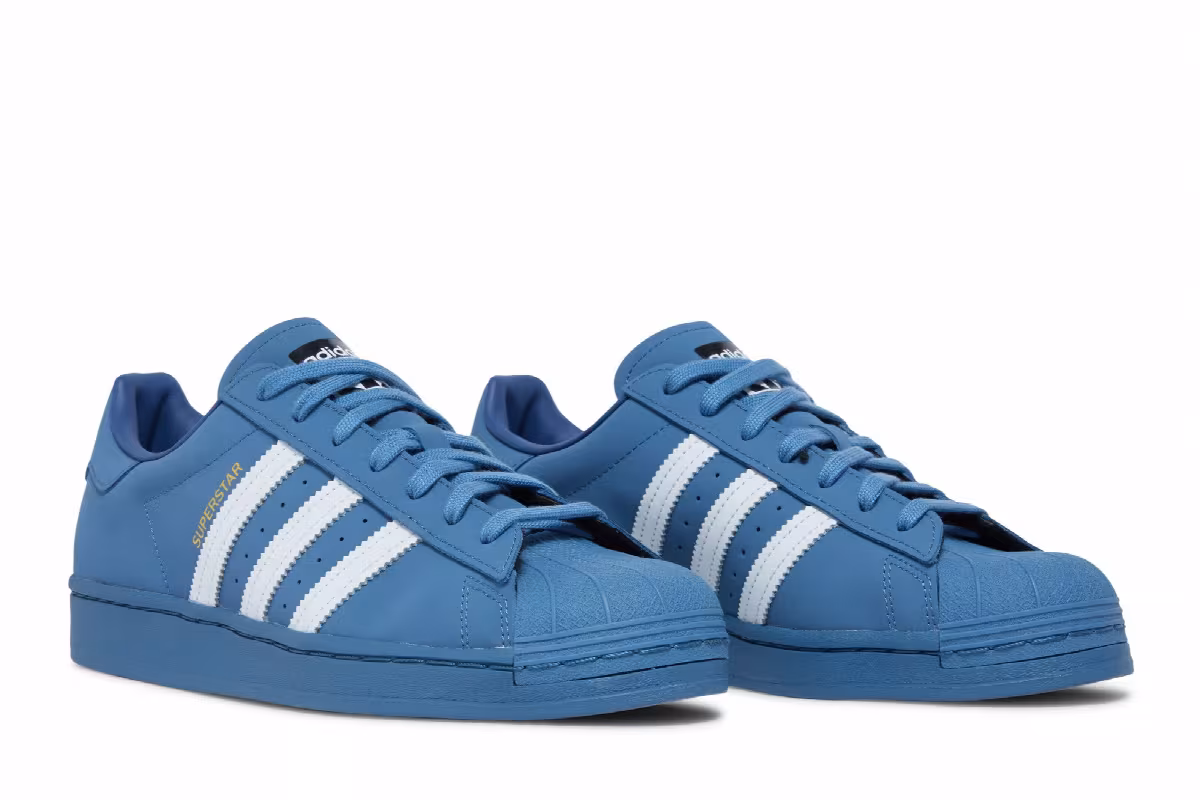 Daiki Tsuneta x atmos x adidas Superstar Altered Blue, view 9