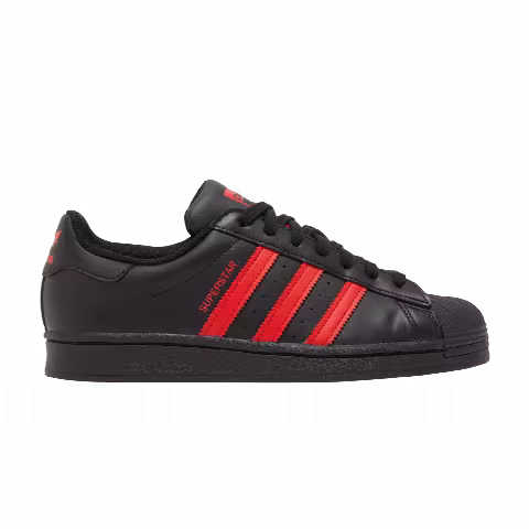 Adidas Superstar 'Core Black Vivid Red'