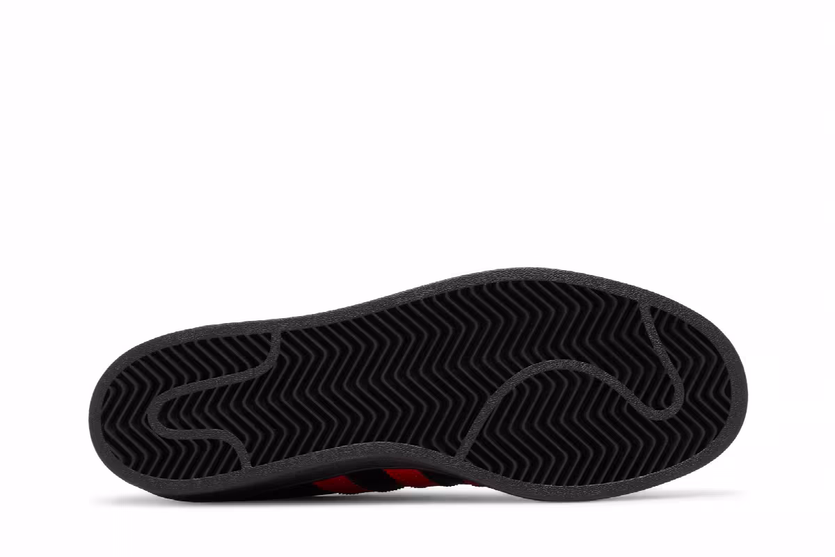 Adidas Superstar Core Black Vivid Red, view 5