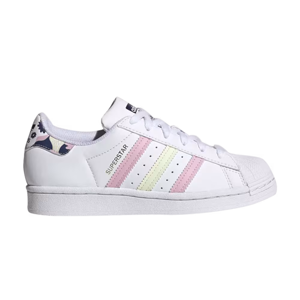 Adidas Superstar White Floral