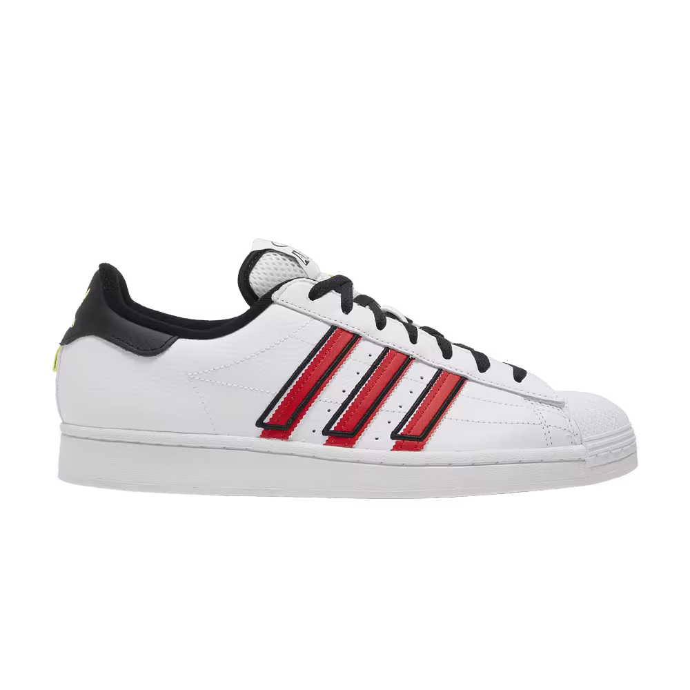 adidas Superstar White Vivid Red