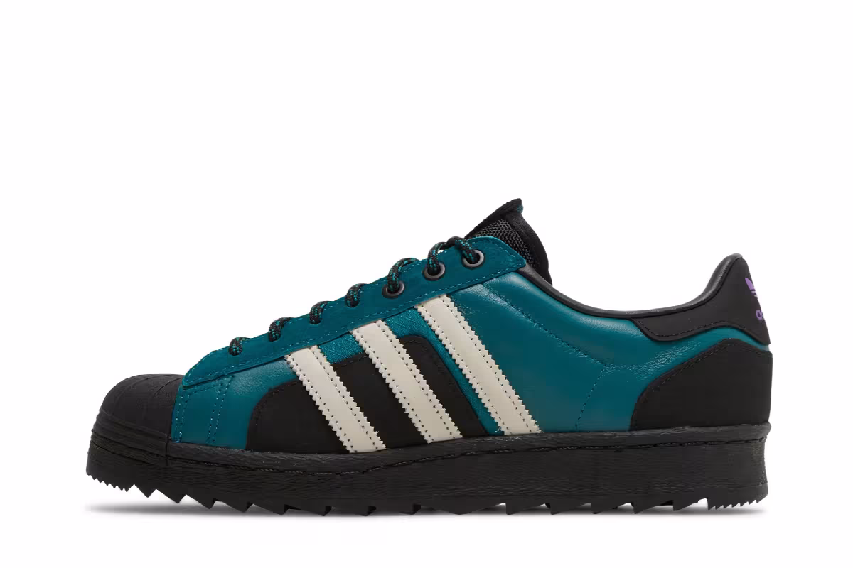 Adidas Superstar Winterized Legacy Teal Black, view 4