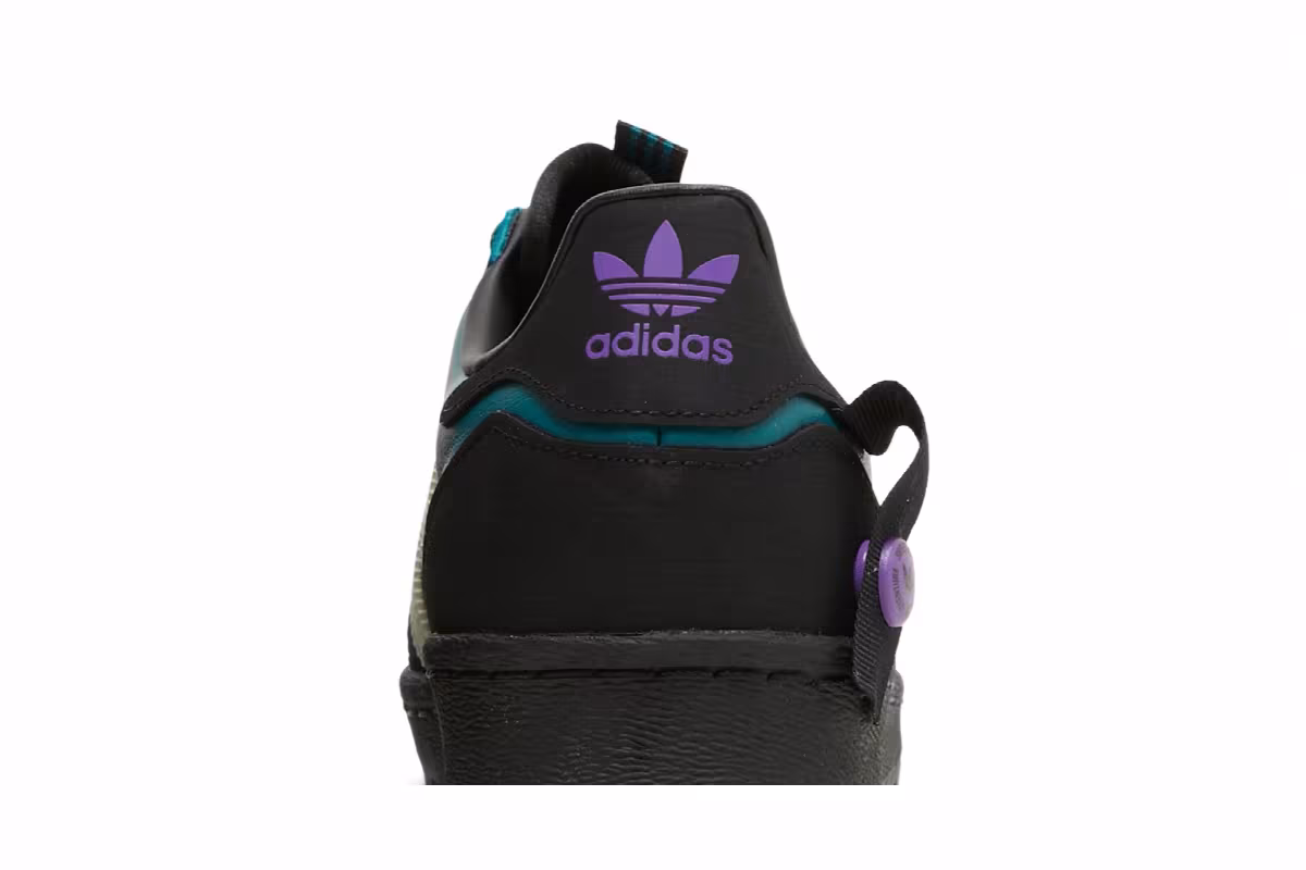 Adidas Superstar Winterized Legacy Teal Black, view 8