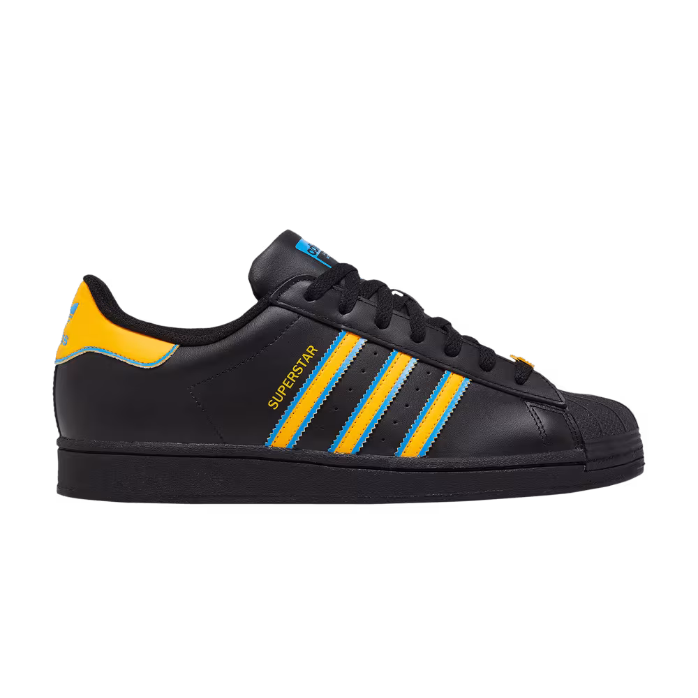 adidas Superstar Black Gold Blue