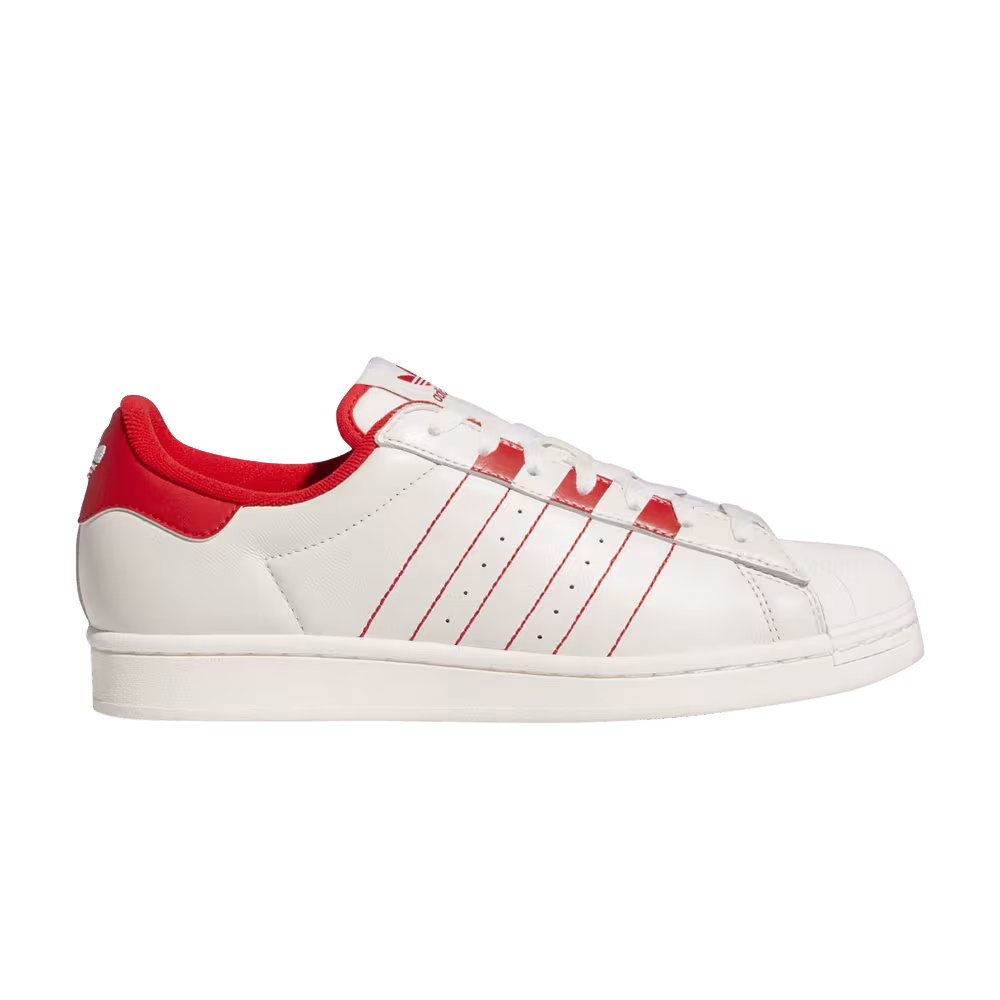 Adidas Superstar White Vivid Red