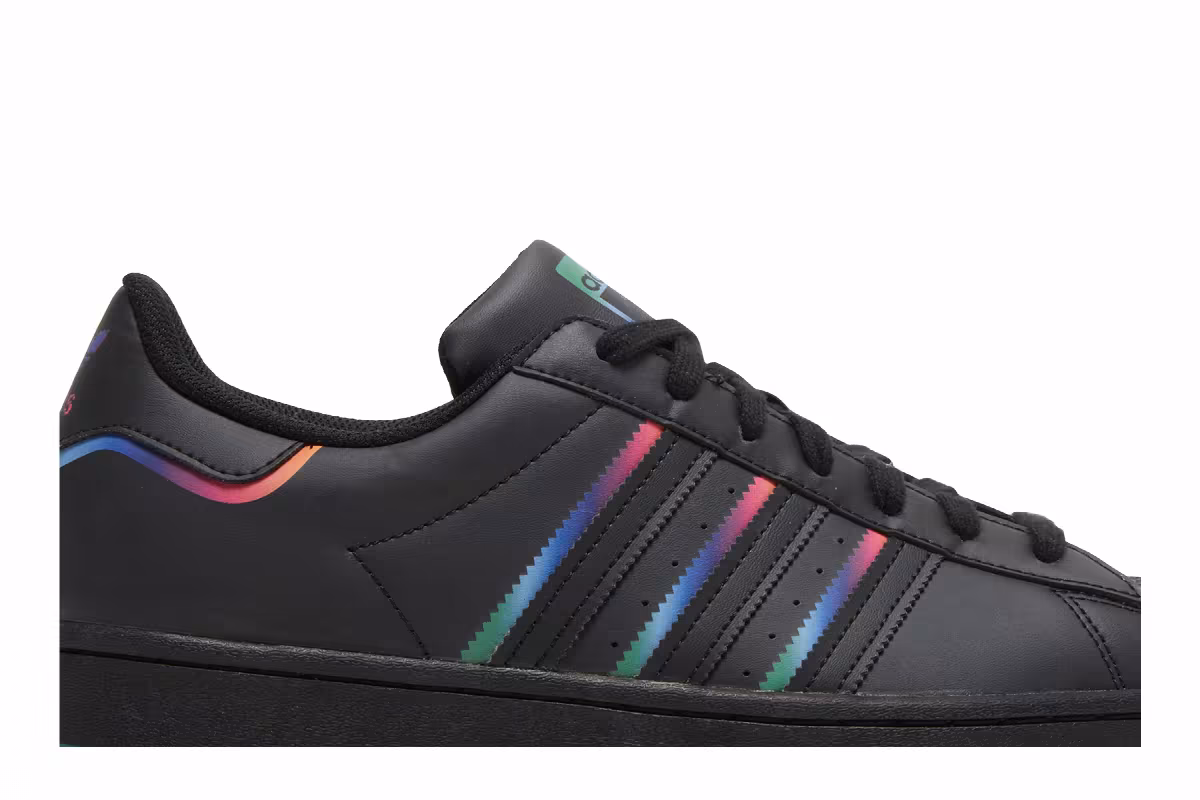 Adidas Superstar Black Green, view 3