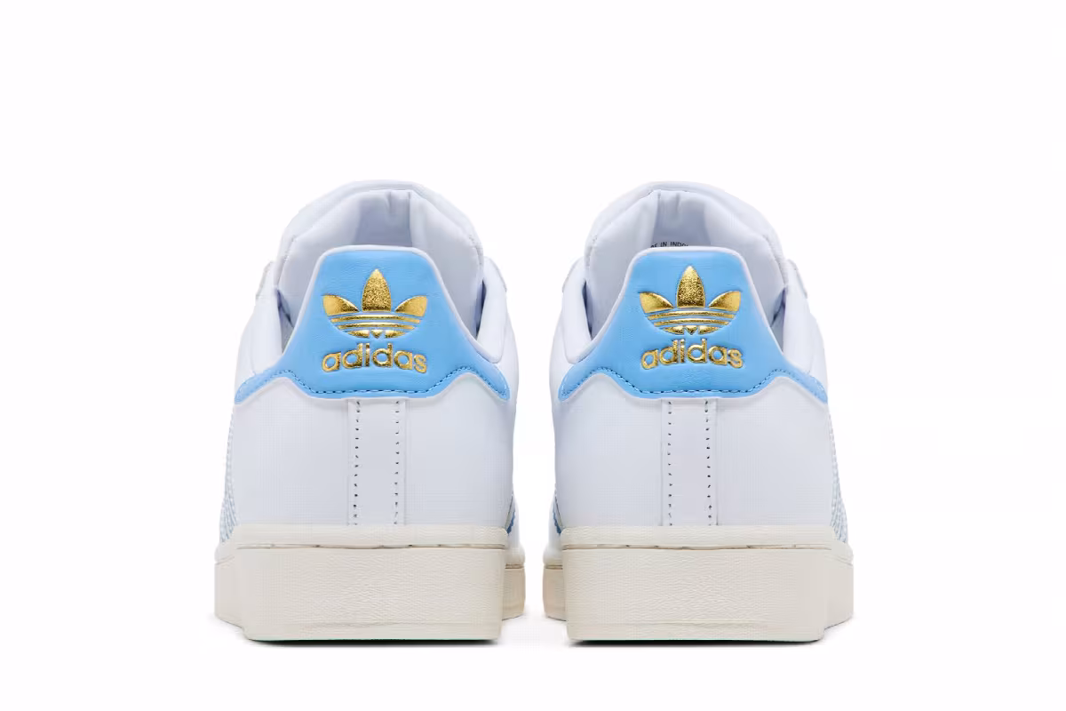 adidas Superstar White Light Blue, view 7