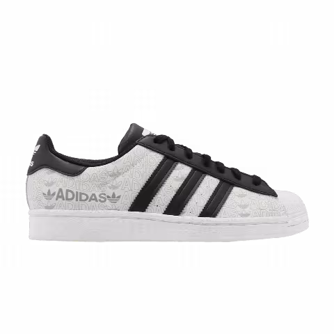 Adidas Superstar 'Reflective Allover Logo - White Black'