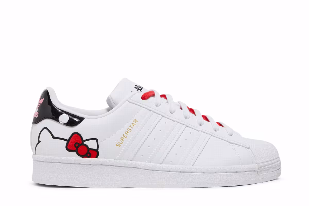 Hello Kitty x adidas Women's Superstar White Bliss Pink, view 2