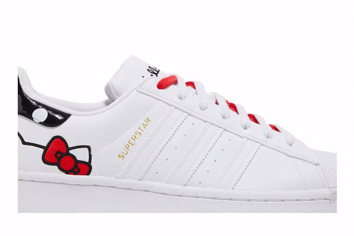 Hello Kitty x adidas Women's Superstar White Bliss Pink, view 3