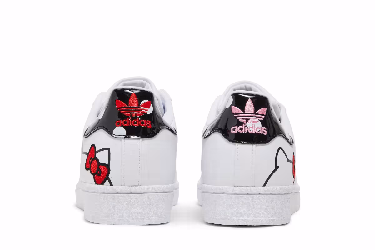 Hello Kitty x adidas Women's Superstar White Bliss Pink, view 7