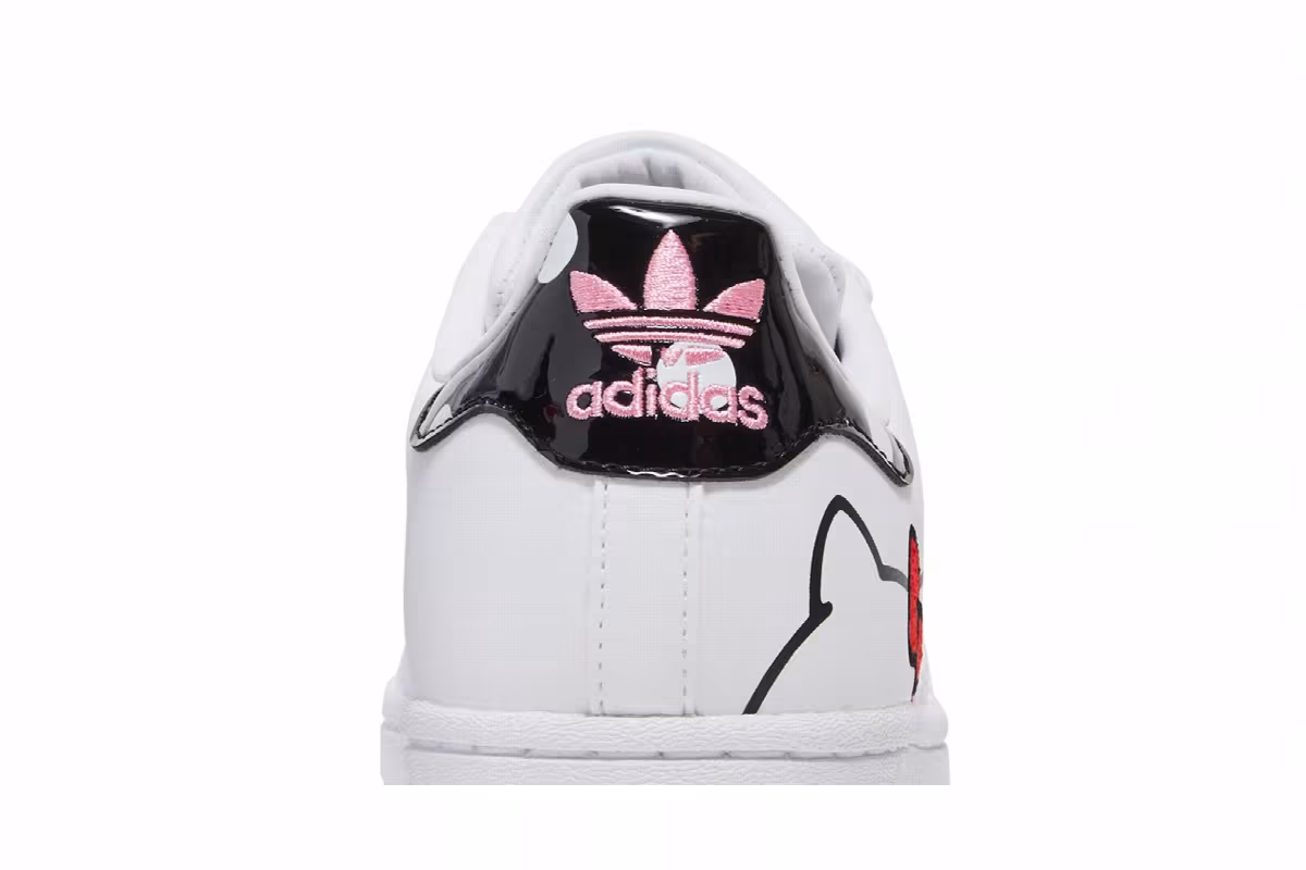 Hello Kitty x adidas Women's Superstar White Bliss Pink, view 8
