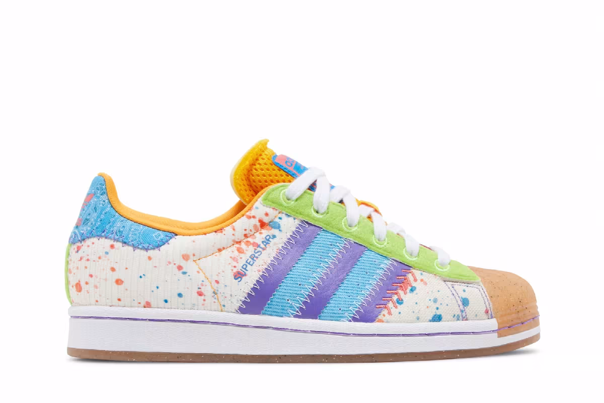 S.E.E.D x adidas Women's Superstar G20 CM 201 Paint Splattered, view 2