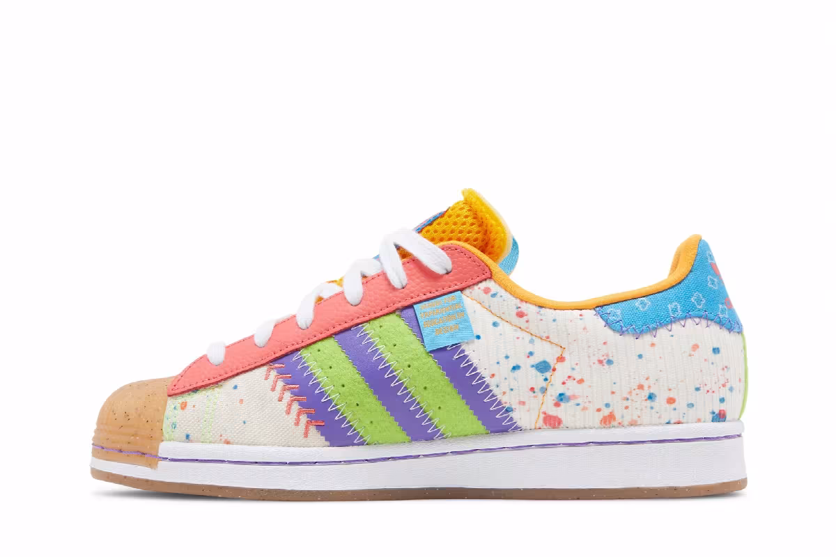 S.E.E.D x adidas Women's Superstar G20 CM 201 Paint Splattered, view 4