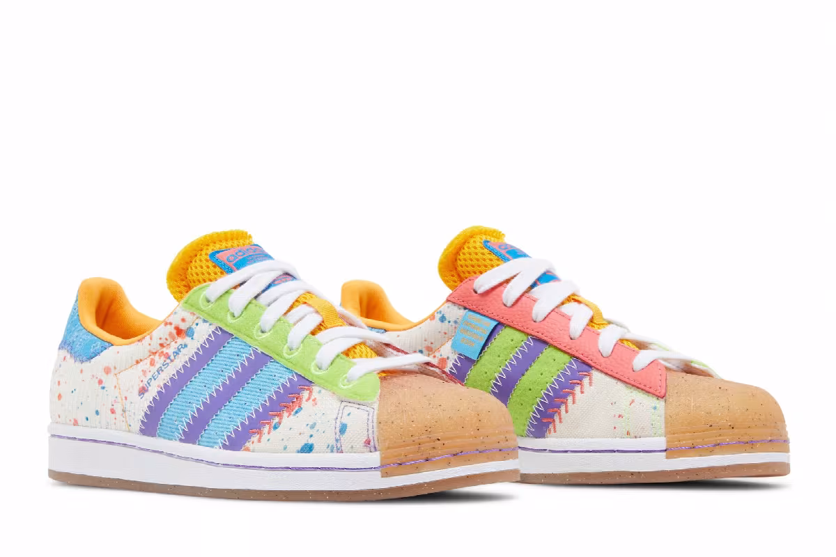 S.E.E.D x adidas Women's Superstar G20 CM 201 Paint Splattered, view 9