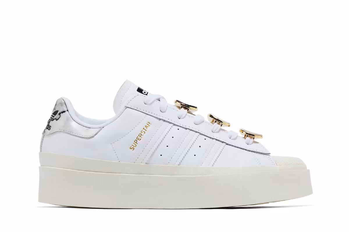 Adidas Women's Superstar Bonega White Gold Metallic, view 2