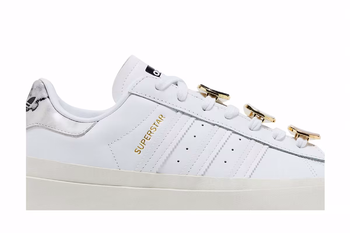 Adidas Women's Superstar Bonega White Gold Metallic, view 3