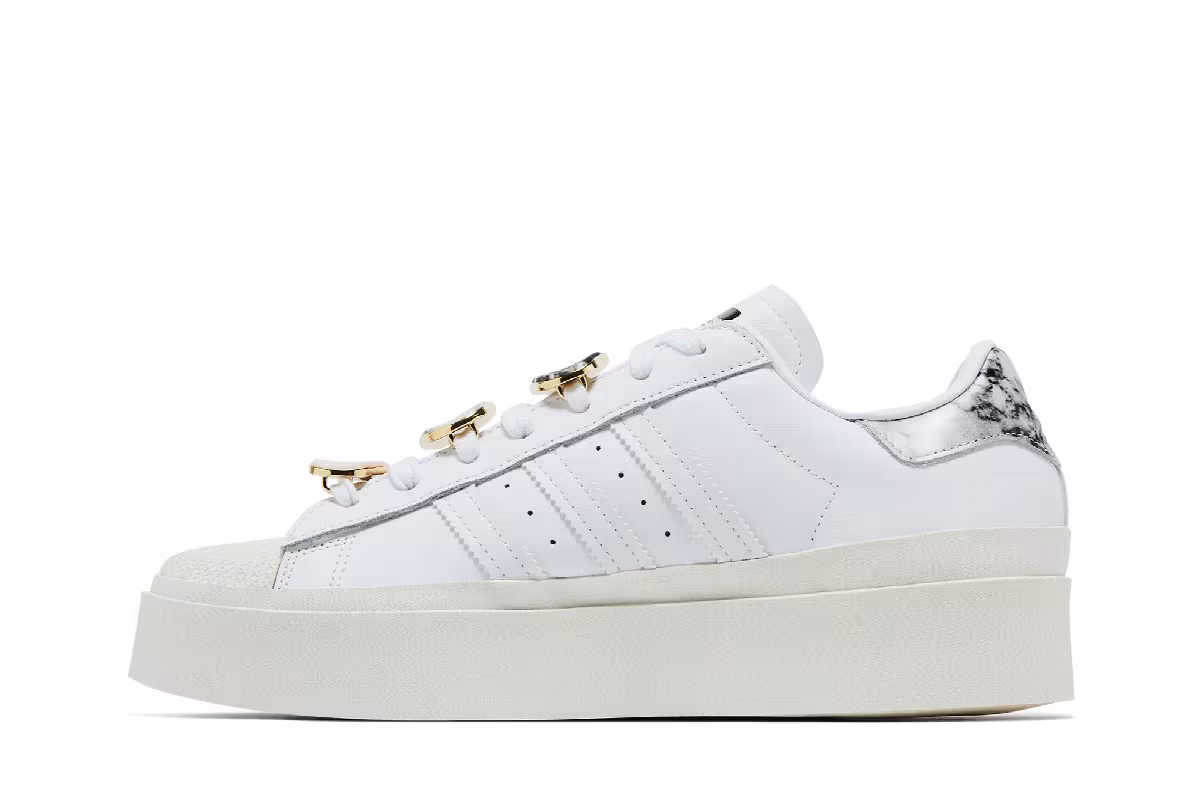Adidas Women's Superstar Bonega White Gold Metallic, view 4