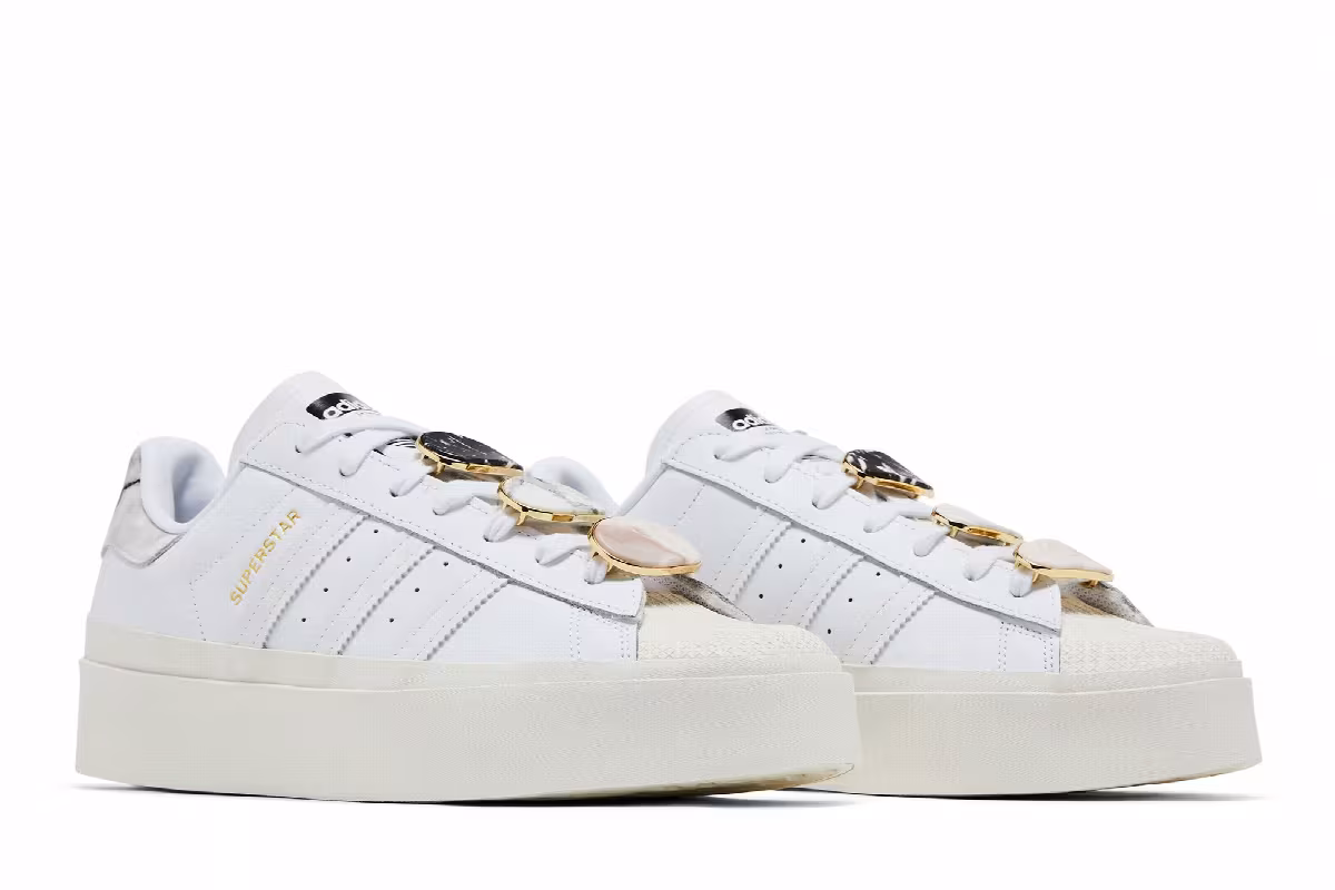 Adidas Women's Superstar Bonega White Gold Metallic, view 9