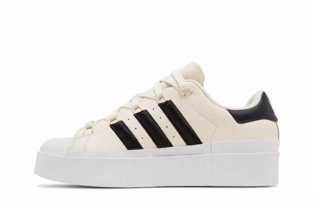 adidas Women's Superstar Bonega Wonder White Black, view 4