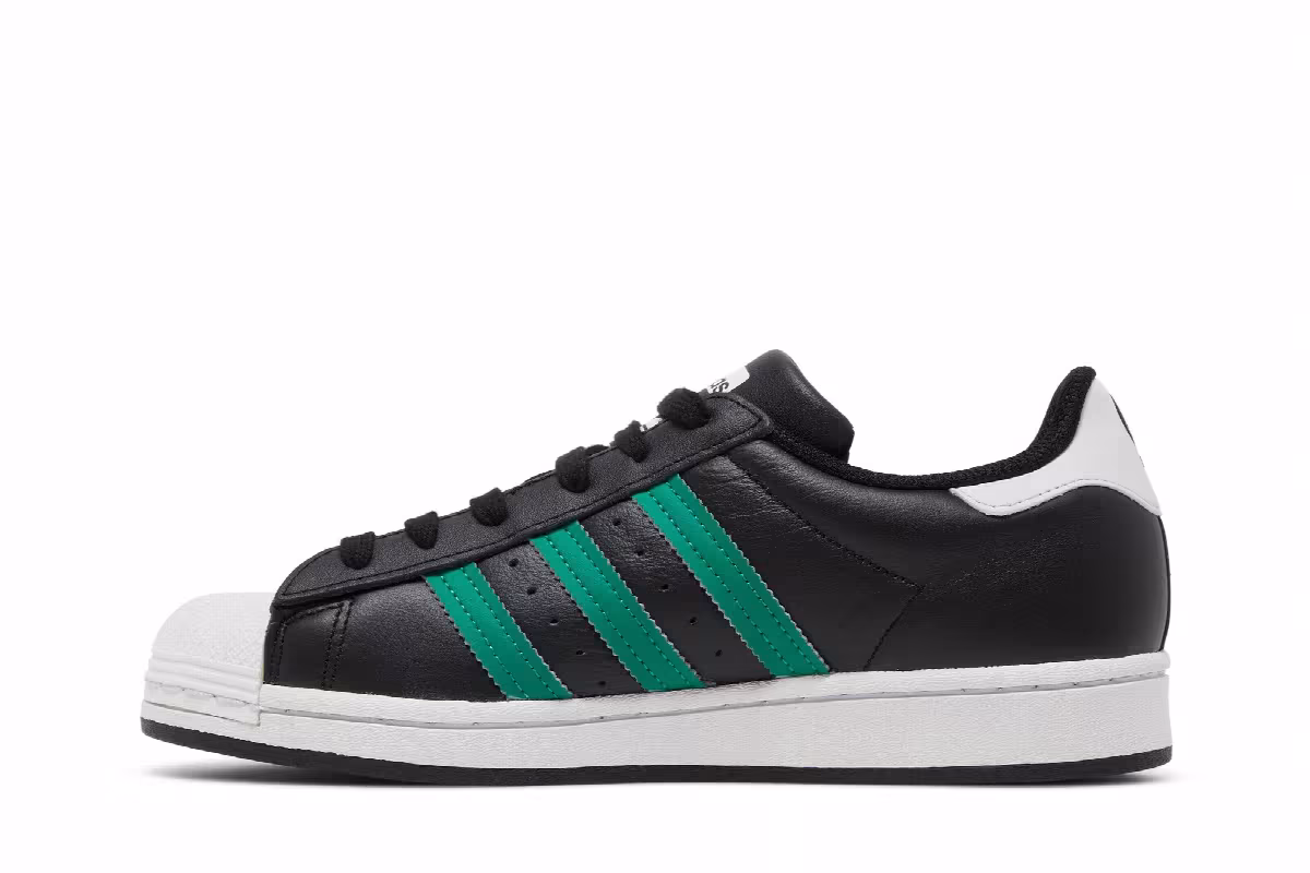 Abby Dahlkemper x adidas Women's Superstar Black Bold Green, view 4
