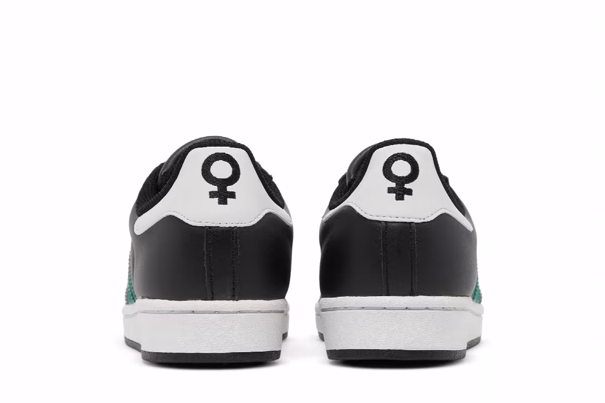 Abby Dahlkemper x adidas Women's Superstar Black Bold Green, view 7